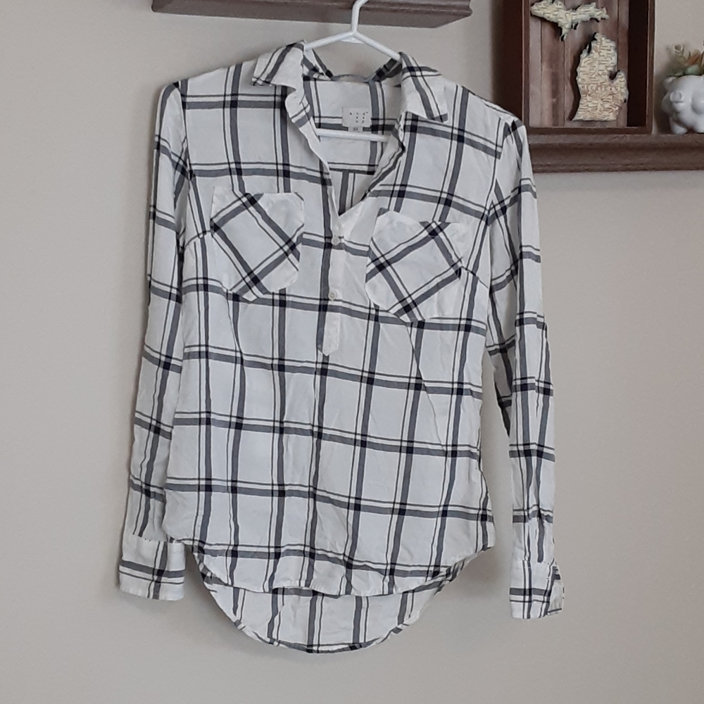 A New Day Plaid top
